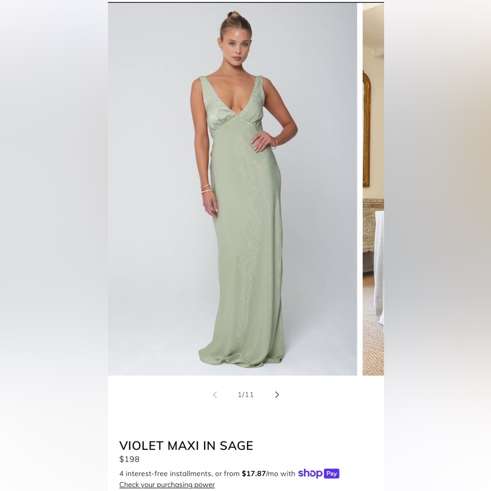 RESA Violet Maxi sage L NWT
